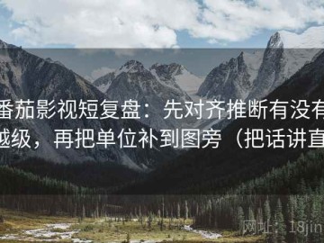 番茄影视短复盘：先对齐推断有没有越级，再把单位补到图旁（把话讲直）