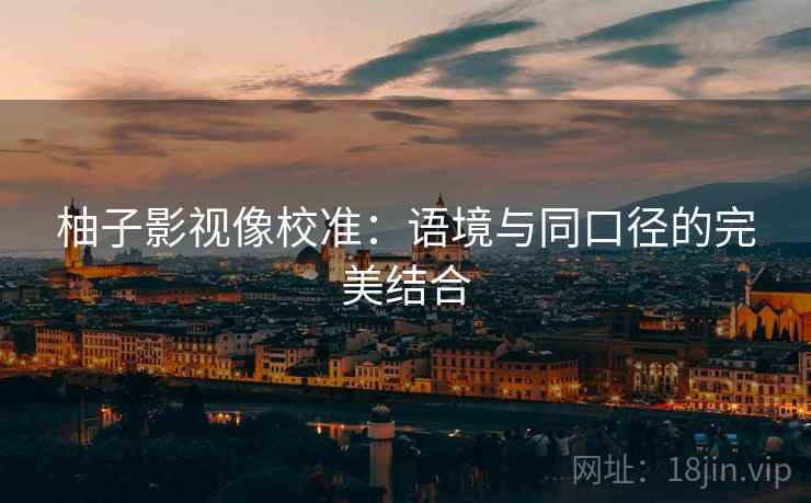 柚子影视像校准：语境与同口径的完美结合